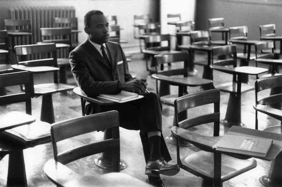 James Meredith on his first day of classes, University of Mississippi, 1962.