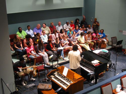 Choir practice at Redeemer