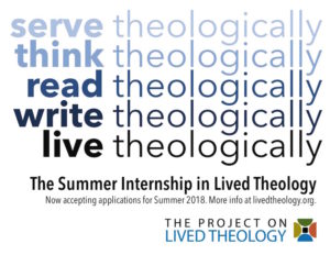 summer internship in lived theology 2018